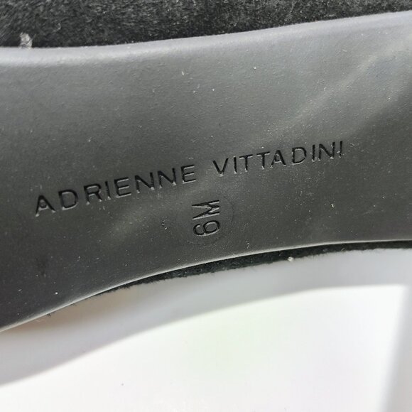 Adrienne Vittadini Women's Size 6M Black Suede Penny Loafer Block Heels - Picture 14 of 16